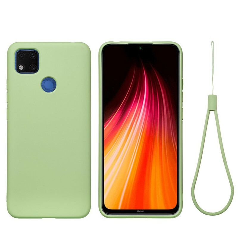 Maskica Xiaomi Redmi 9C Tekući Silikon S Uzicom