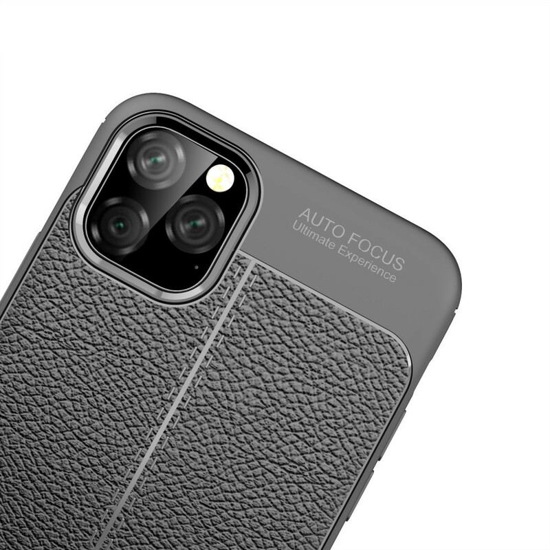 Maskica iPhone 11 Pro Max Efekt Dvostruke Linije Litchi Kože