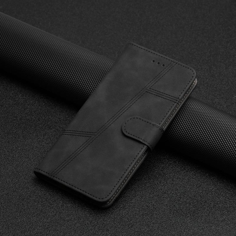 Flip Futrola Xiaomi Redmi Note 12 5G Geometrijski Kožni Stil S Remenčićima