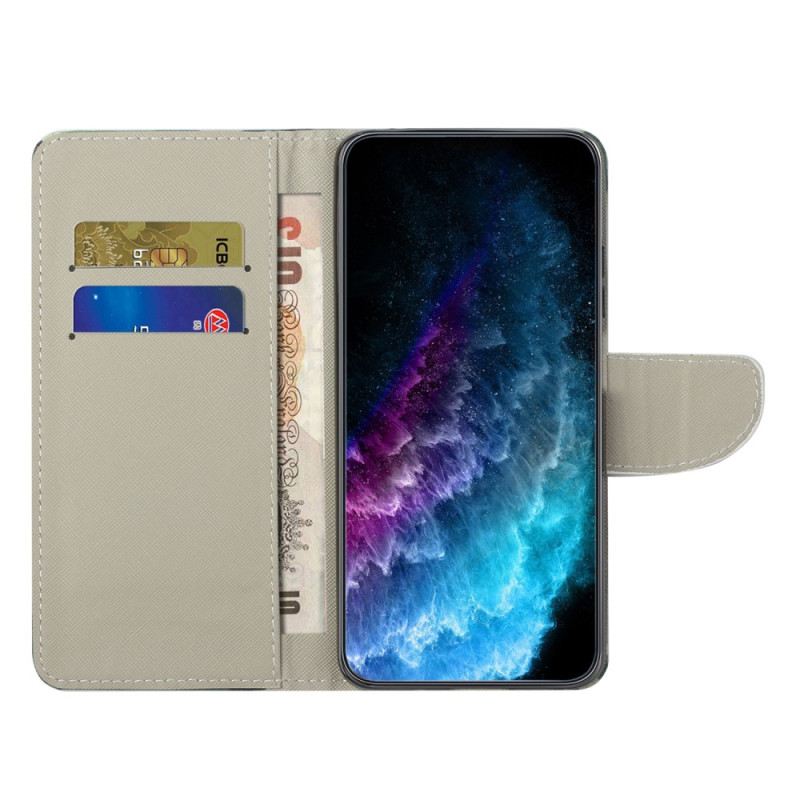 Kožna Futrola Xiaomi Redmi Note 12 5G Zeleno Lisnato Stablo