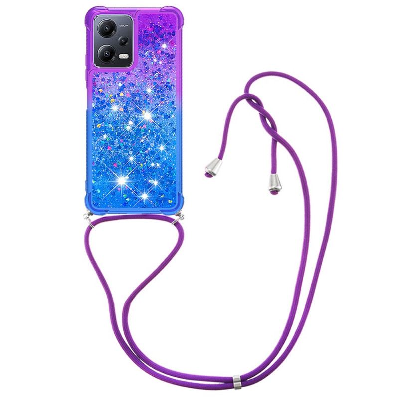 Maskica Xiaomi Redmi Note 12 5G Glitter Silikonski Kabel