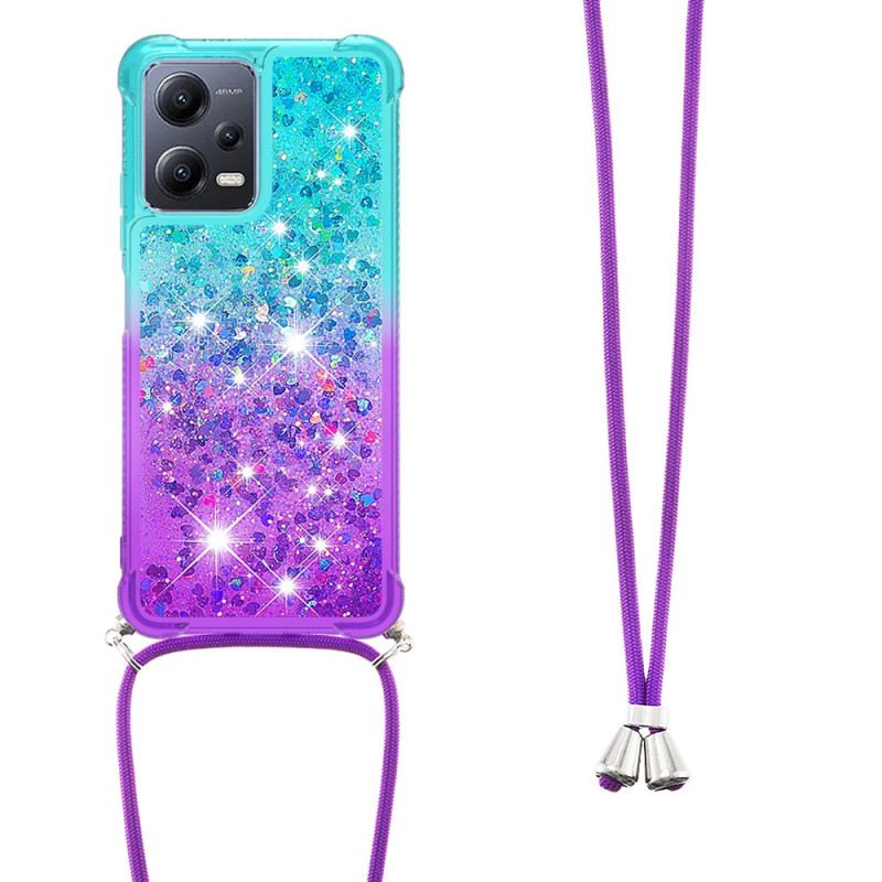 Maskica Xiaomi Redmi Note 12 5G Glitter Silikonski Kabel