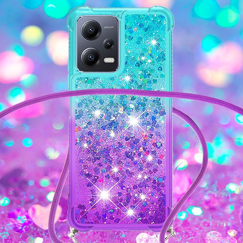 Maskica Xiaomi Redmi Note 12 5G Glitter Silikonski Kabel