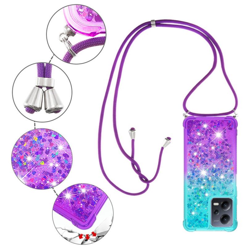 Maskica Xiaomi Redmi Note 12 5G Glitter Silikonski Kabel