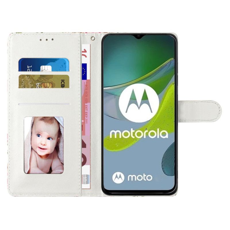 Flip Futrola Moto G73 5G Naočale S Remenom Cat