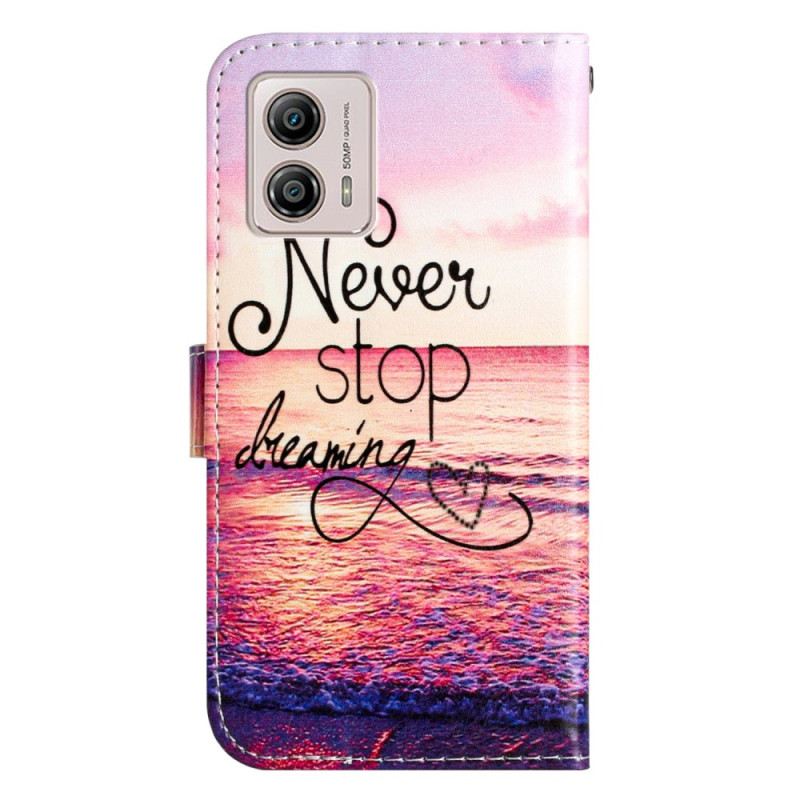 Flip Futrola Moto G73 5G Never Stop Dreaming Strappy