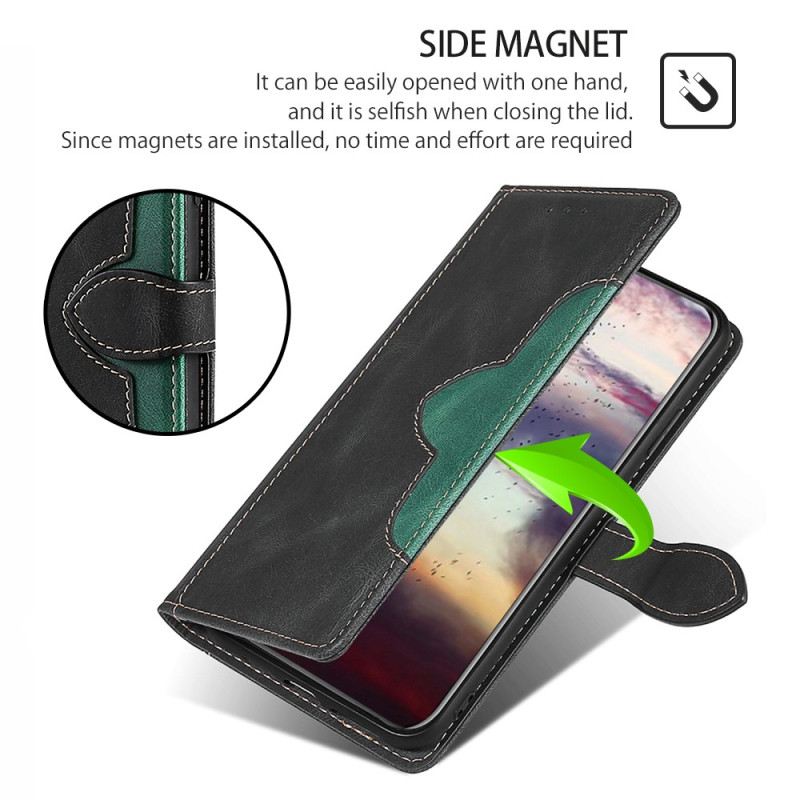 Kožna Futrola Moto G73 5G Elegantna Dvobojna Umjetna Koža