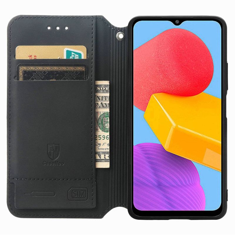 Flip Futrola Samsung Galaxy M13 Kožna Futrola Caseneo Rfid Dizajn