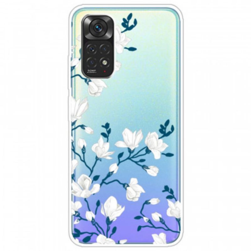 Maskica Xiaomi Redmi Note 11 / 11S Bijelo Cvijeće