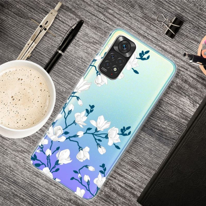 Maskica Xiaomi Redmi Note 11 / 11S Bijelo Cvijeće