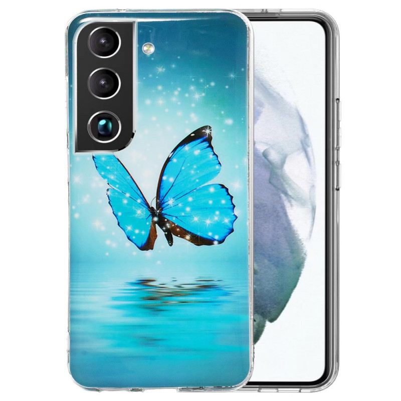 Maskica Samsung Galaxy S22 Plus 5G Fluorescentni Plavi Leptiri