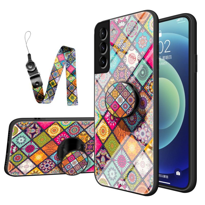 Maskica Samsung Galaxy S22 Plus 5G Patchwork Magnetski Držač