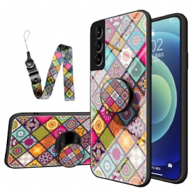 Maskica Samsung Galaxy S22 Plus 5G Patchwork Magnetski Držač