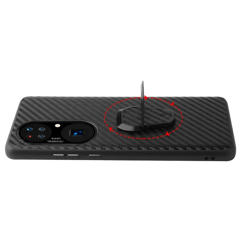 Maskica Huawei P50 Pro Prsten-potpora U Stilu Leoparda