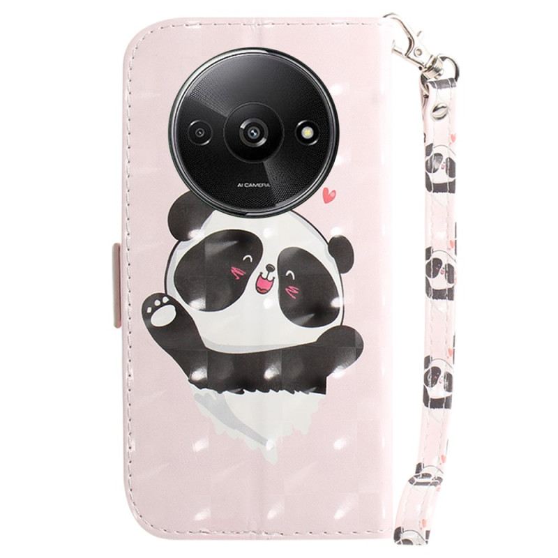 Kožna Futrola Za Poco C61 Panda Love With Strap