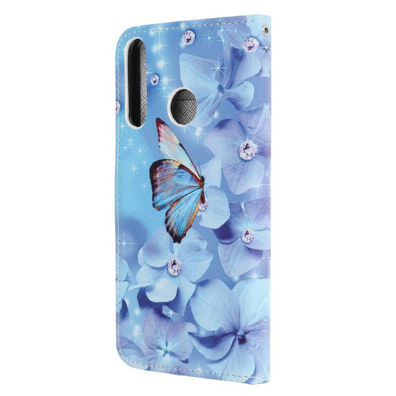 Futrola Huawei P40 Lite E Dijamantni Leptiri S Remenom