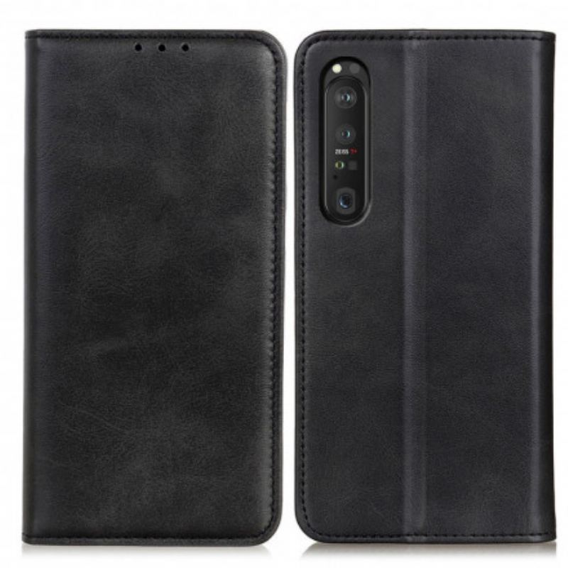 Flip Futrola Sony Xperia 1 III Kožna Futrola Elegance Split Koža