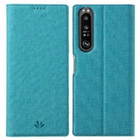 Flip Futrola Sony Xperia 1 III Kožna Futrola Teksturirani Vili Dmx