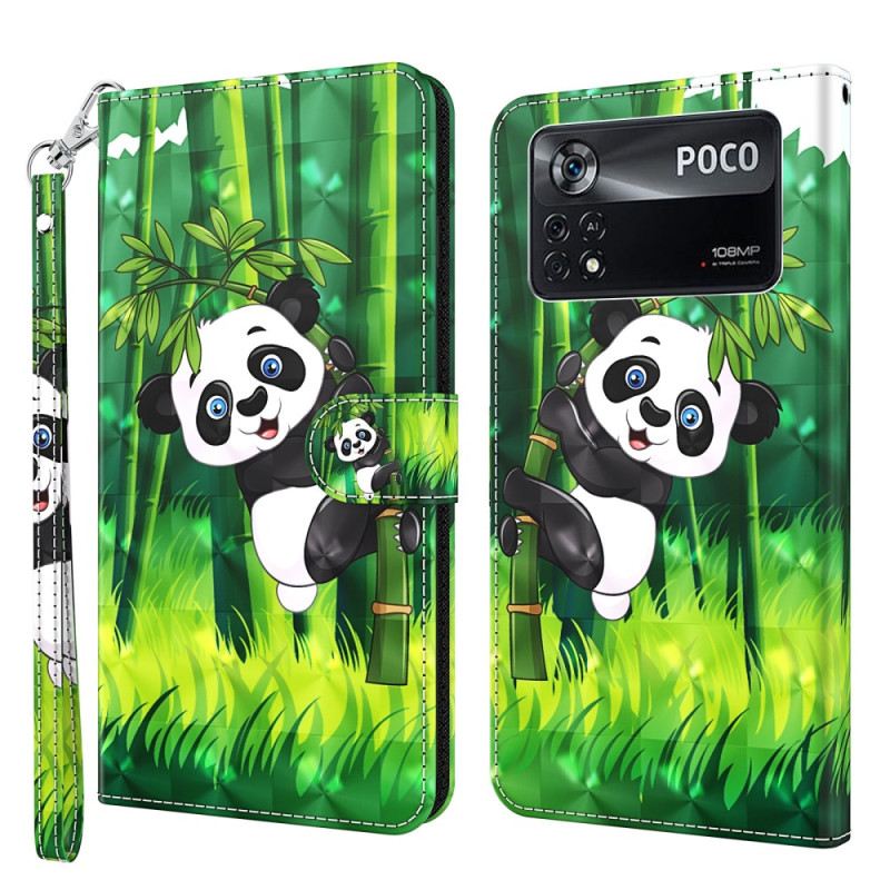 Kožna Futrola Poco X4 Pro 5G Panda S Remenčićima