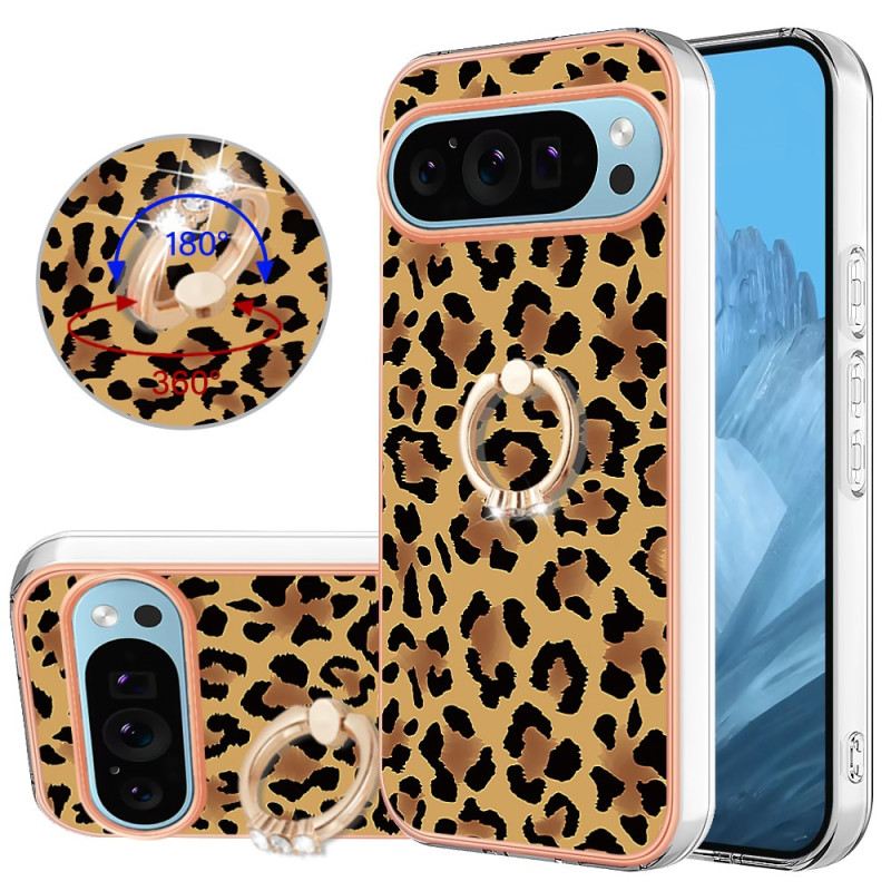 Maskica Google Pixel 9 Držač Prstena S Uzorkom Leoparda