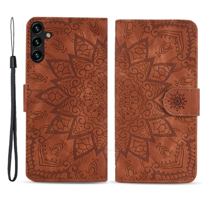 Kožna Futrola Samsung Galaxy A15 Tiskana Mandala S Remenom