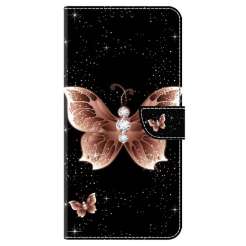 Kožna Futrola Za Samsung Galaxy A15 Pink Diamond Butterflies