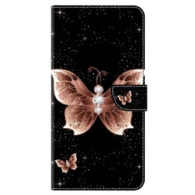 Kožna Futrola Za Samsung Galaxy A15 Pink Diamond Butterflies