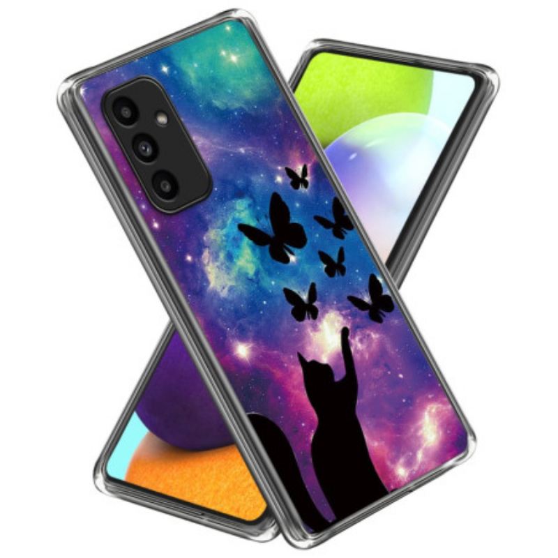 Maskica Samsung Galaxy A15 Mačka I Leptiri