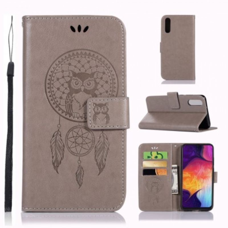 Futrola Samsung Galaxy A70 Efekt Kože Dream Catcher Owl