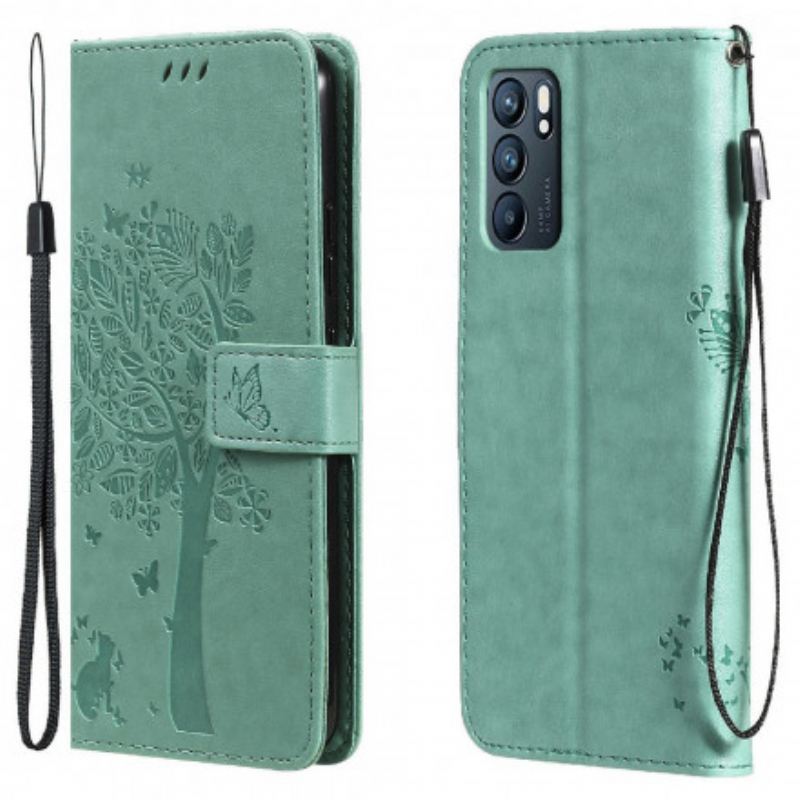 Futrola Oppo Reno 6 5G Tree And Strappy Cat