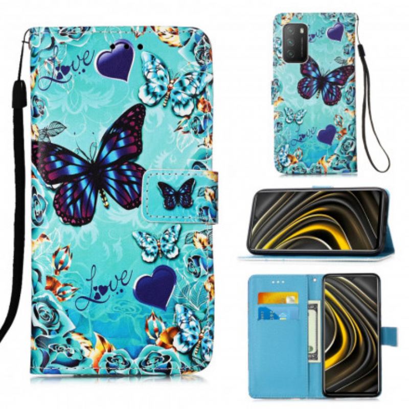 Futrola Poco M3 Love Butterflies Strappy