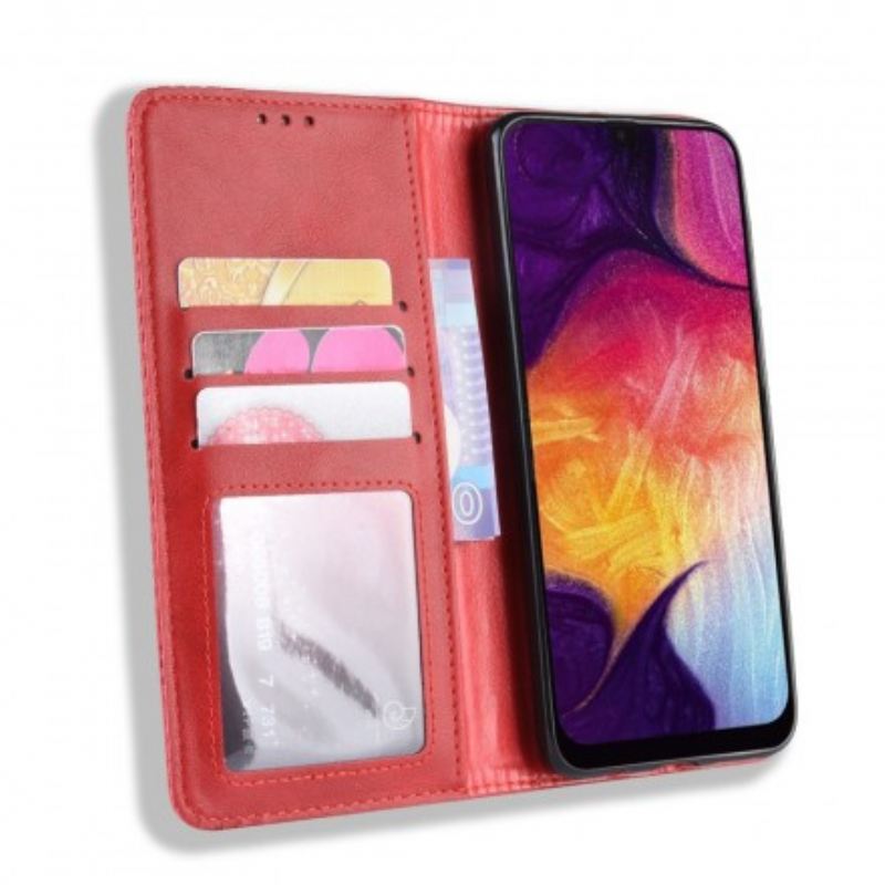 Flip Futrola Samsung Galaxy A50 Kožna Futrola Efekt Stilizirane Vintage Kože