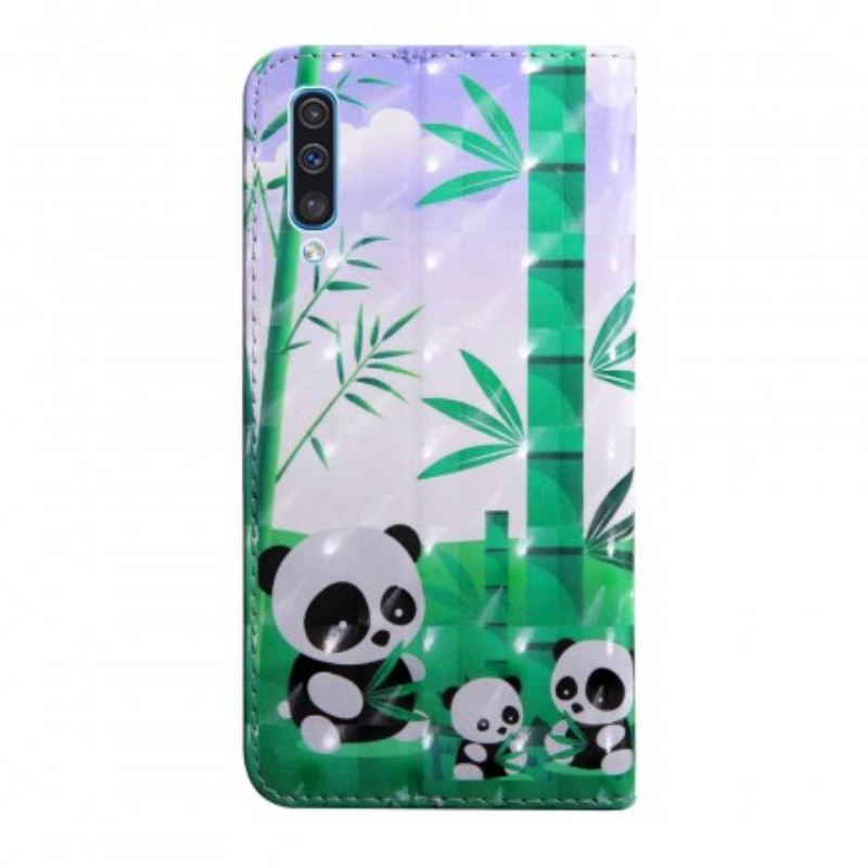 Kožna Futrola Samsung Galaxy A50 Panda Obitelj