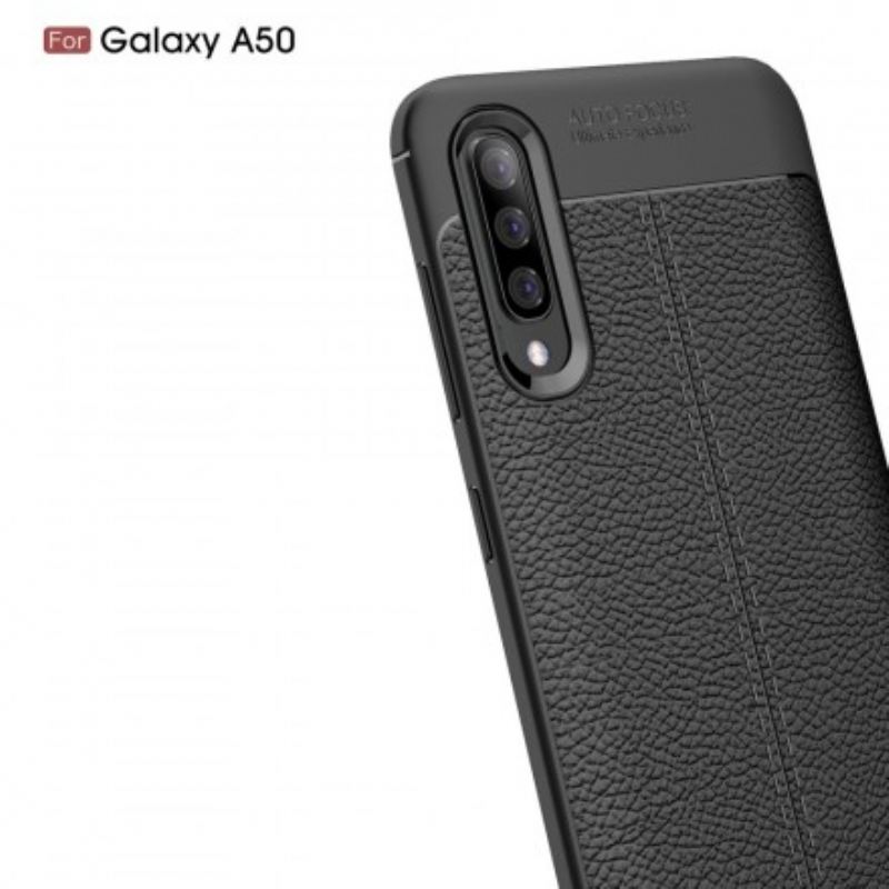 Maskica Samsung Galaxy A50 Efekt Dvostruke Linije Litchi Kože