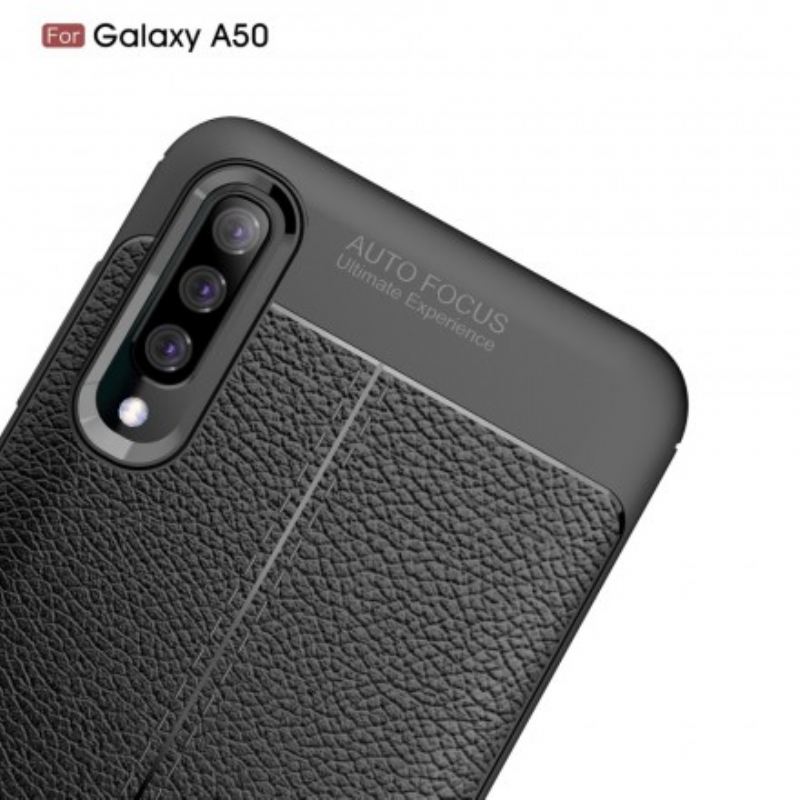 Maskica Samsung Galaxy A50 Efekt Dvostruke Linije Litchi Kože