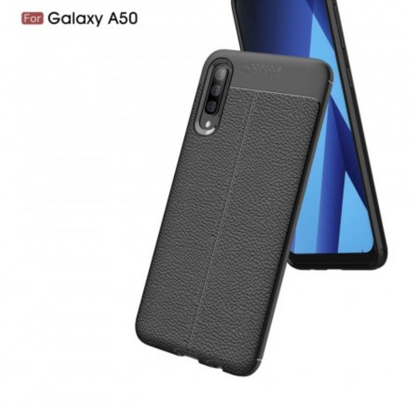 Maskica Samsung Galaxy A50 Efekt Dvostruke Linije Litchi Kože