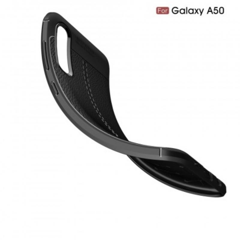 Maskica Samsung Galaxy A50 Efekt Dvostruke Linije Litchi Kože