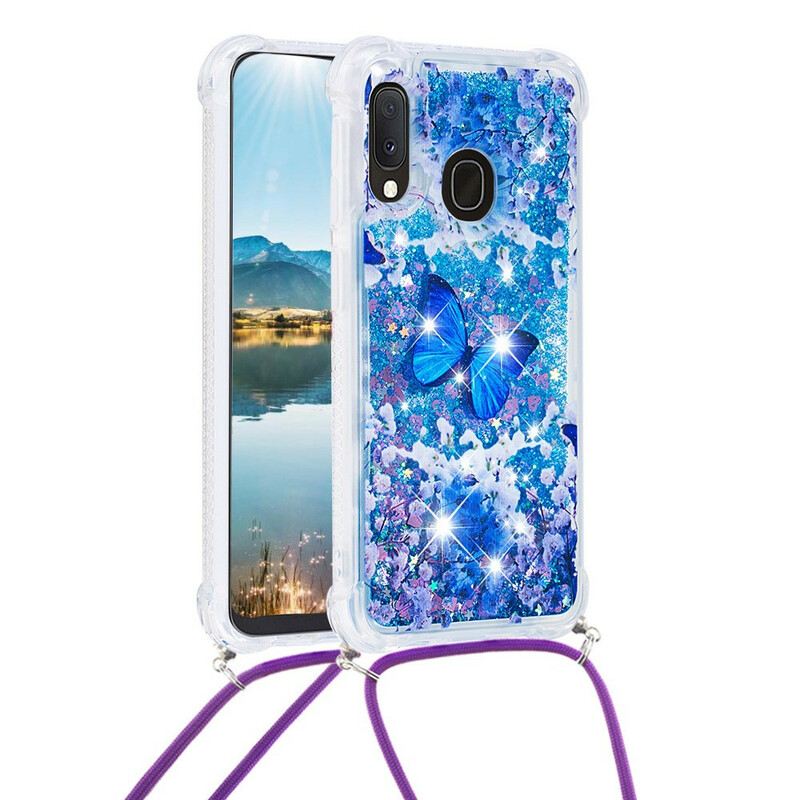 Maskica Samsung Galaxy A20e Leptiri Sa Šljokicama Na Vezici