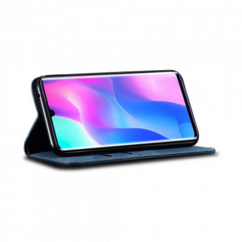 Flip Futrola Xiaomi Mi Note 10 Lite Kožna Futrola Traper Tkanina