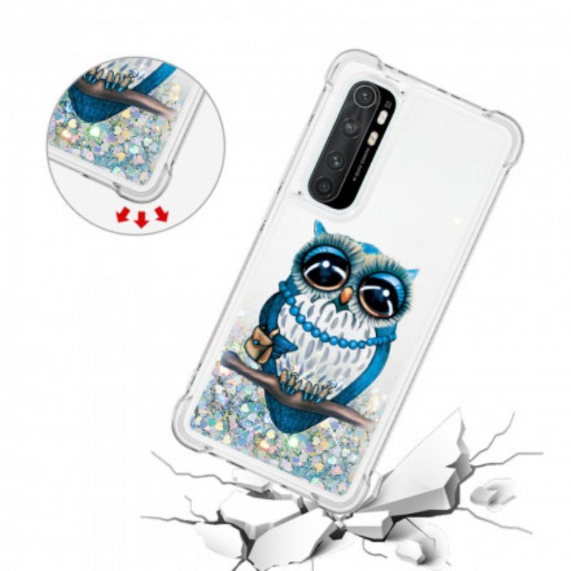 Maskica Xiaomi Mi Note 10 Lite Miss Owl Sequins