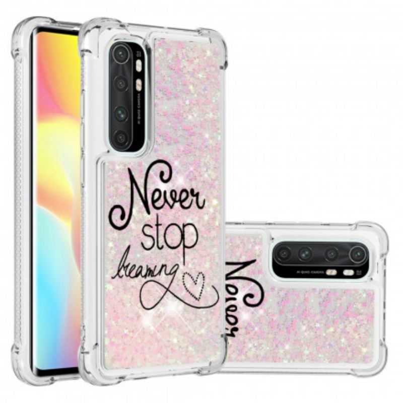 Maskica Xiaomi Mi Note 10 Lite Never Stop Dreaming Glitter