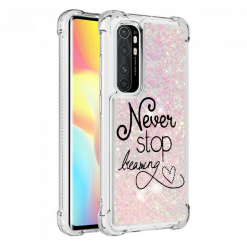 Maskica Xiaomi Mi Note 10 Lite Never Stop Dreaming Glitter