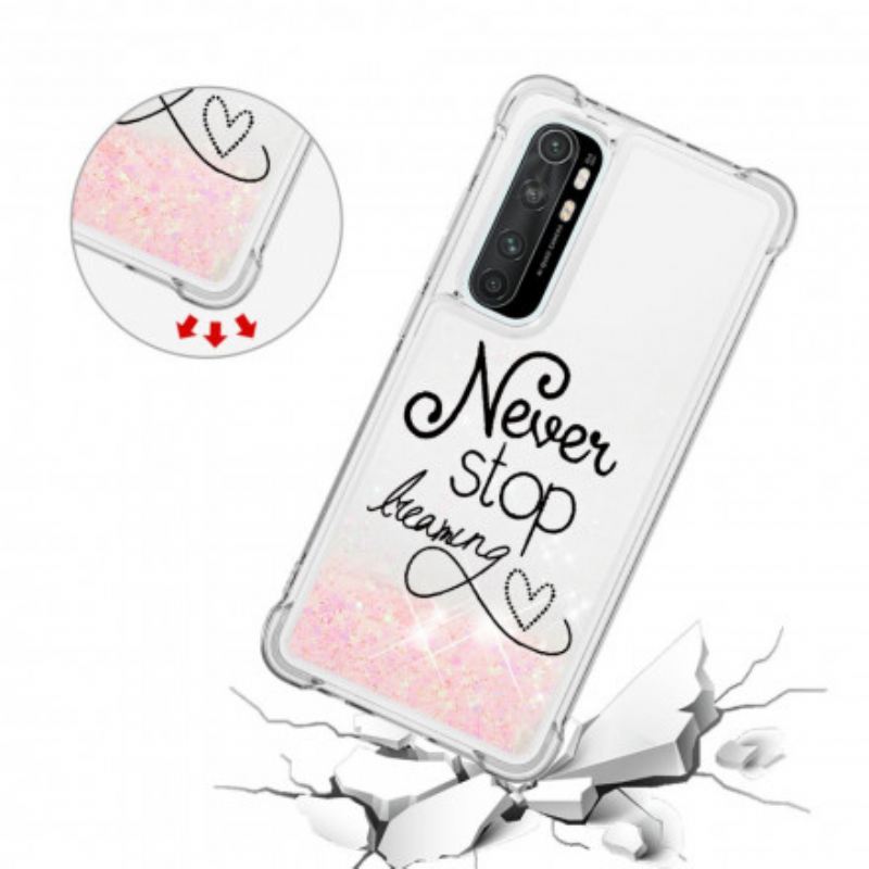 Maskica Xiaomi Mi Note 10 Lite Never Stop Dreaming Glitter