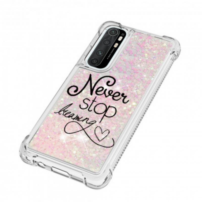 Maskica Xiaomi Mi Note 10 Lite Never Stop Dreaming Glitter