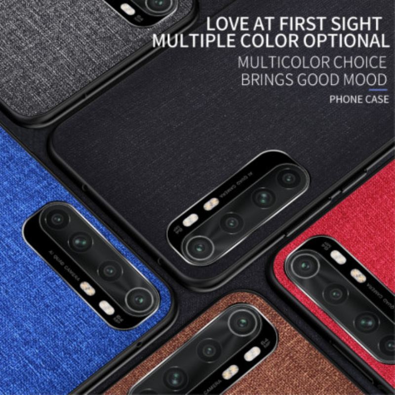 Maskica Xiaomi Mi Note 10 Lite Tekstura Tkanine