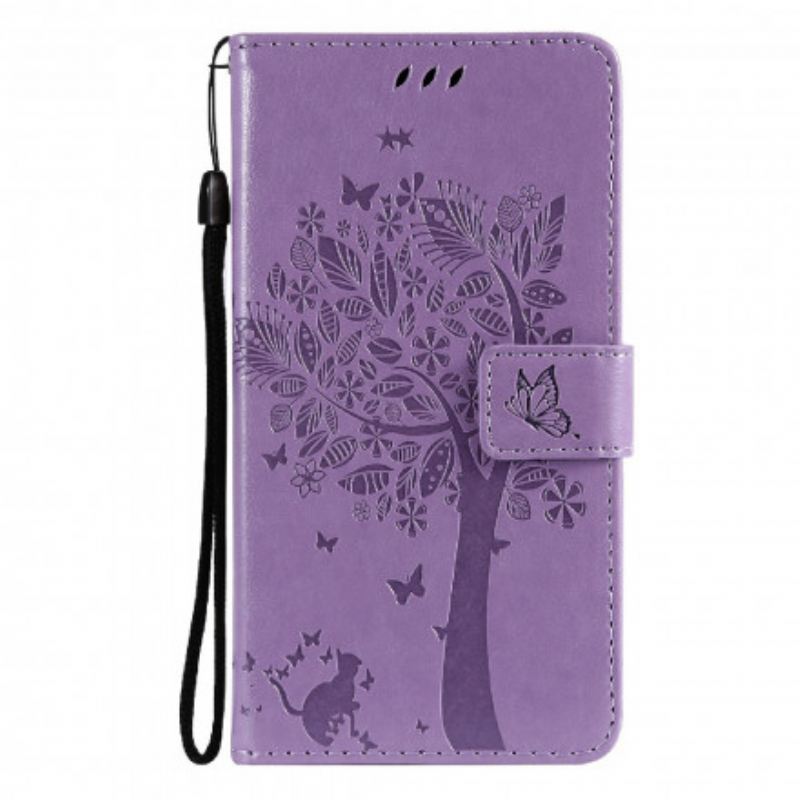 Futrola Realme C21 Tree And Strappy Cat