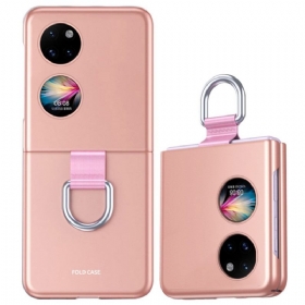 Maskica Huawei P50 Pocket Dodir Kože S Prstenom