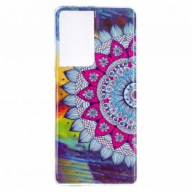 Maskica Samsung Galaxy S21 Ultra 5G Fluorescentna Šarena Mandala