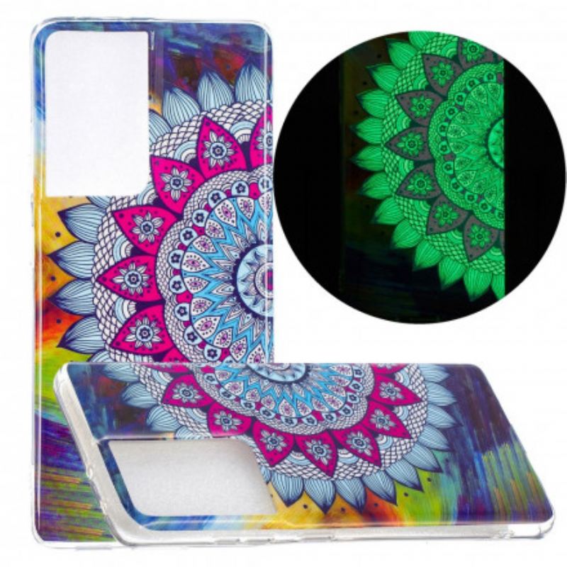 Maskica Samsung Galaxy S21 Ultra 5G Fluorescentna Šarena Mandala