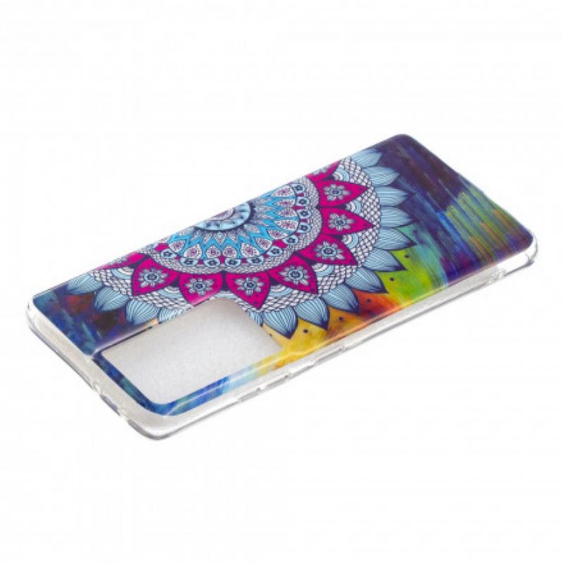 Maskica Samsung Galaxy S21 Ultra 5G Fluorescentna Šarena Mandala